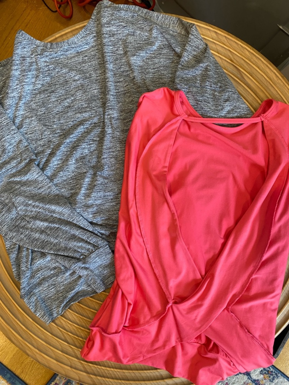 Bundle 2 Born Primitive Heather Gray & Coral Pink Long Sleeve Tops